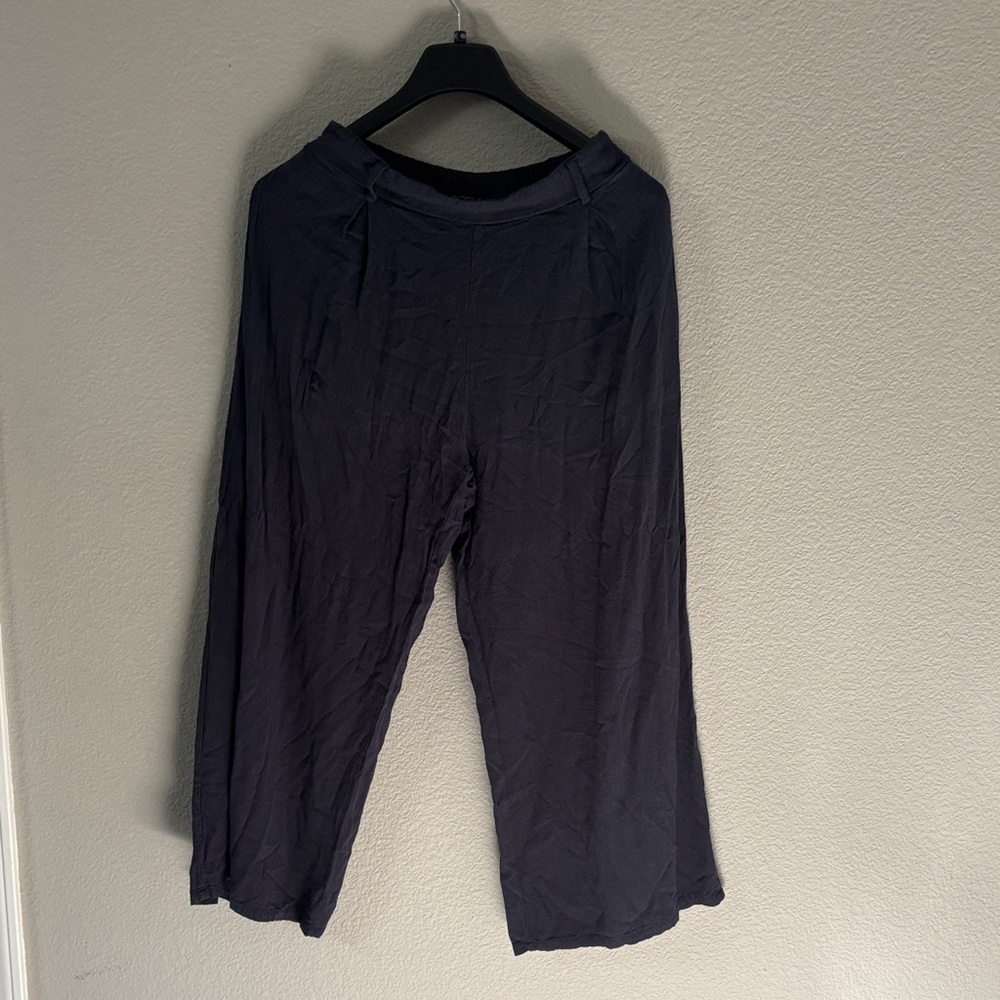 Elegant Navy Wide Leg Pants